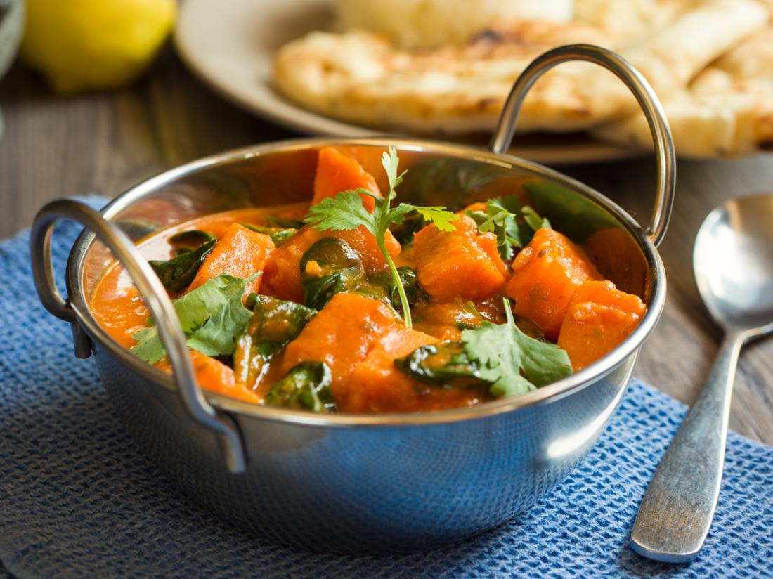 curry de patate douce végétarienne.