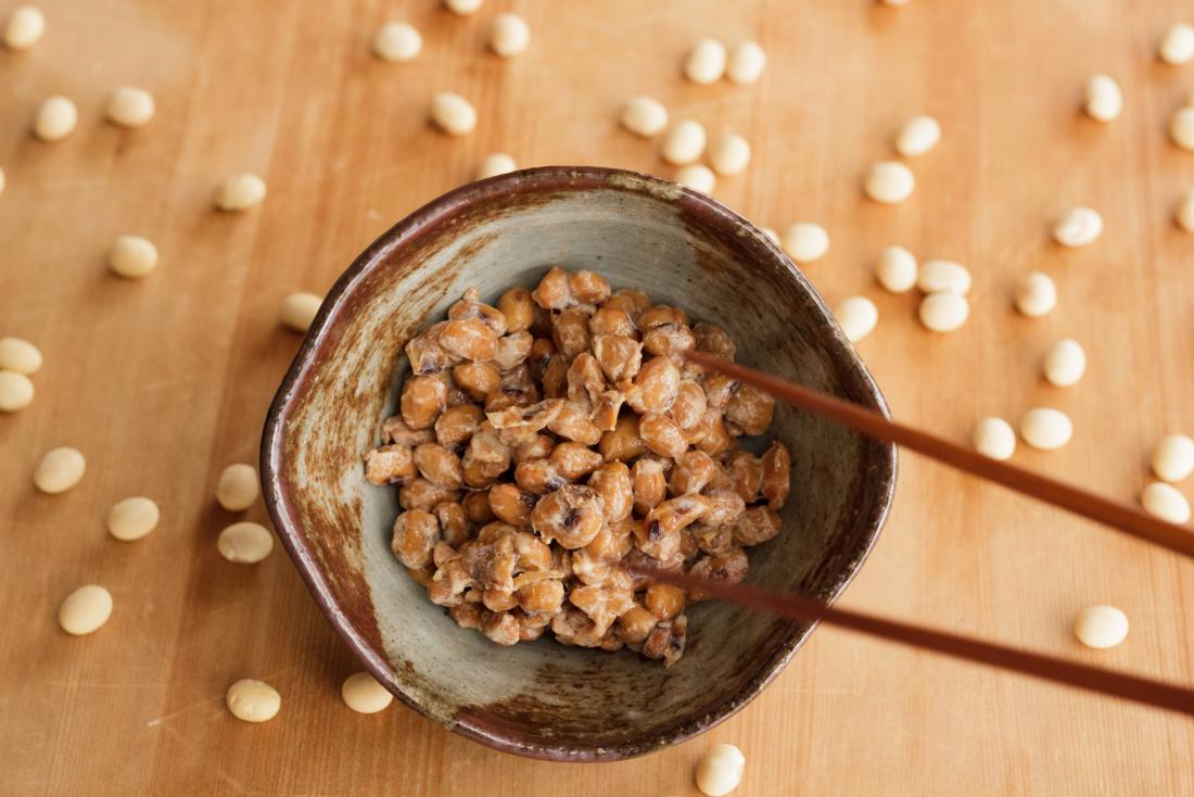 Os grãos Natto são uma ótima fonte de vitamina K-2