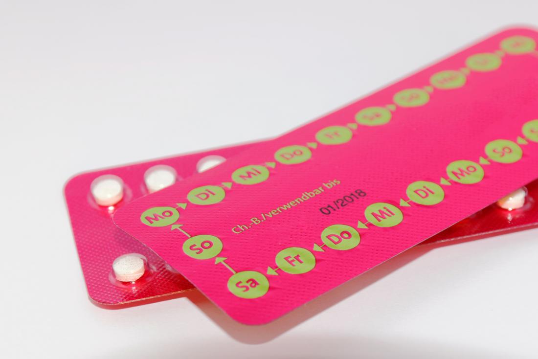 Blister di pillole anticoncezionali ormonali anticoncezionali.