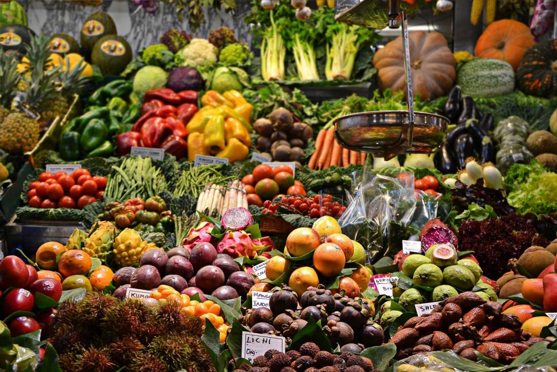 fruits et légumes colorés