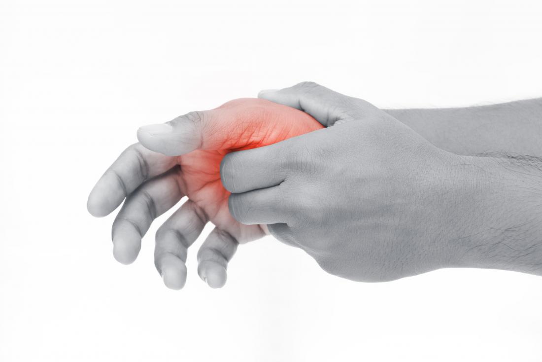 手を握っている人の痛み。デセラストレス腱鞘炎を有するかもしれない
