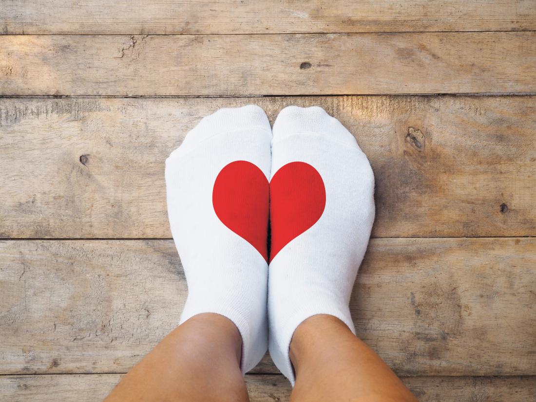 чорапи със сърце