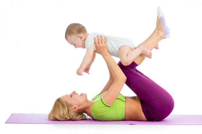 mère et bébé yoga