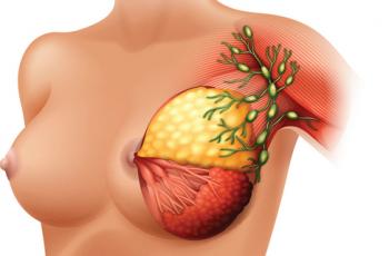 [illustration de l'anatomie du sein, y compris les ganglions lymphatiques]