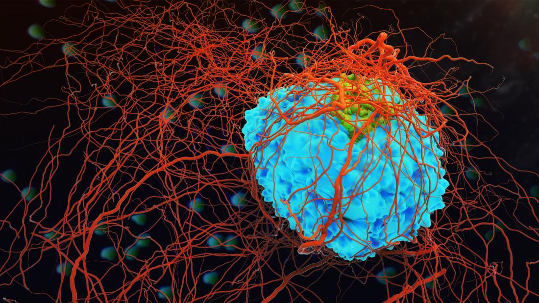 ilustração de uma célula cancerosa
