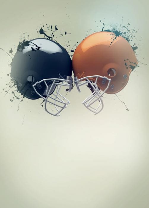 [American Football-Helme kollidieren]