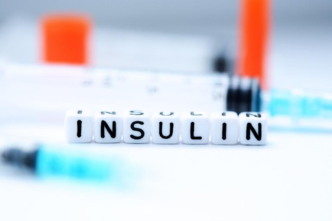 Insulin mit Blöcken buchstabiert